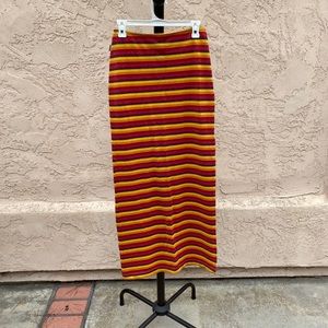 Long vintage striped skirt